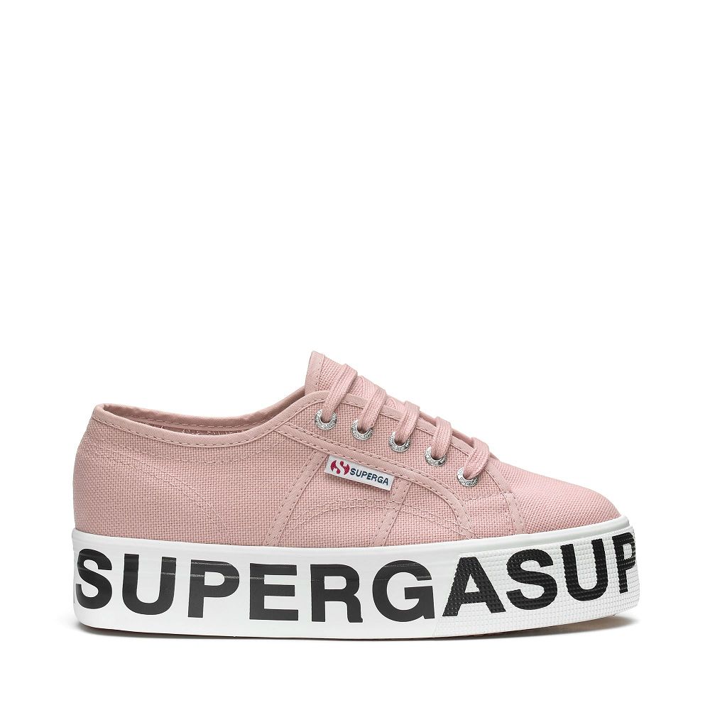 Superga 2790 Cotw Outsole Lettering Orange Platform Sneakers - Women's Sneakers USA | US9684715